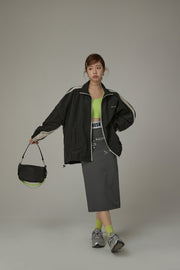 Color Matching Loose Fit Field Jacket