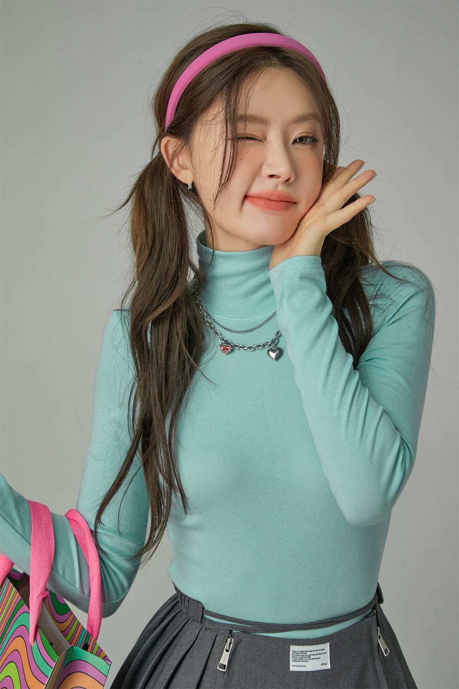 CHUU Turtleneck Long Sleeve Slimfit Top