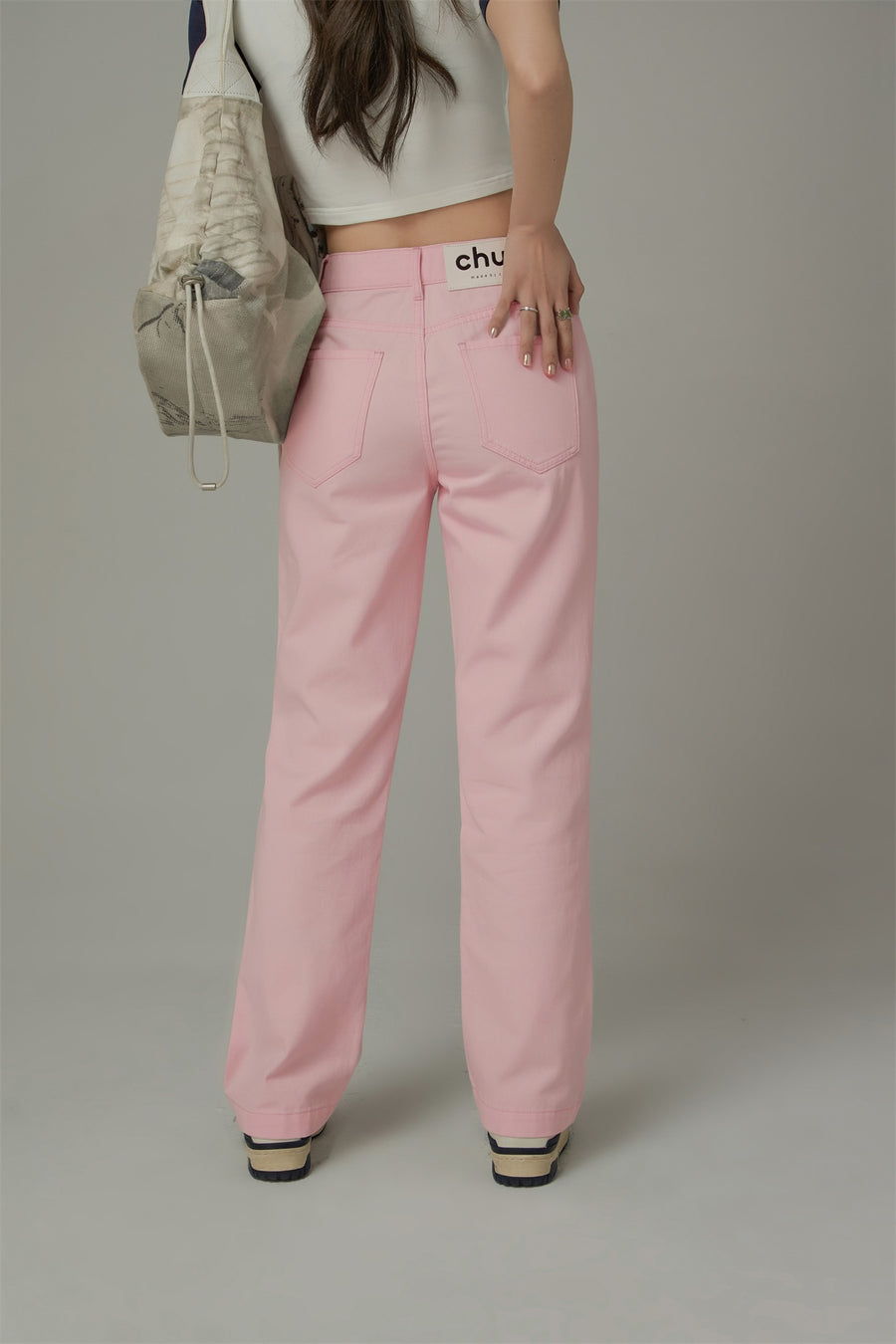 CHUU Embroidered Chuu Pocket Pants