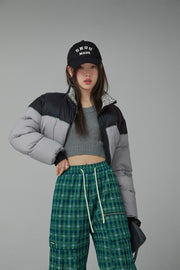 Pop Of Color Crop Padded Jacket