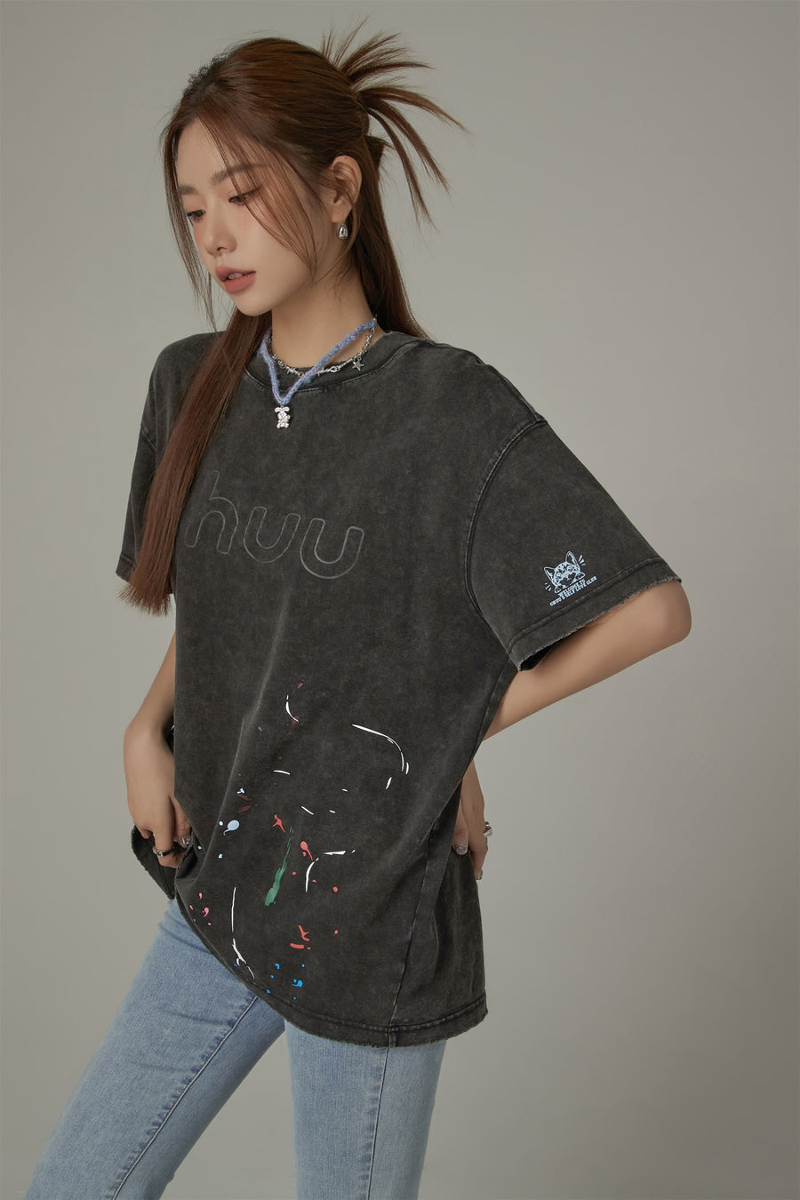 CHUU Chuu Logo Cotton Loose Fit T-Shirt