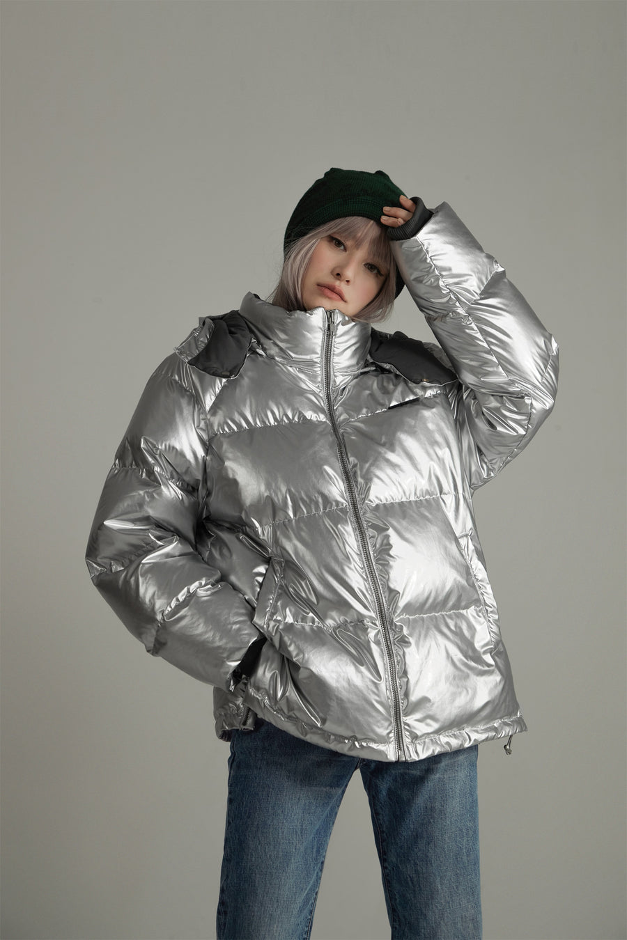 CHUU Space Hood Overfit Padding Jacket