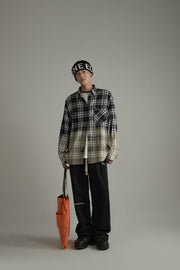 Gradient Check Loose Fit Shirt