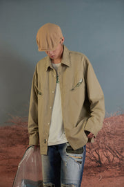 Loose Vintage Camouflage Pocket Jacket