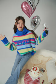 Loving You Two-Ways Stripe Knit Sweater