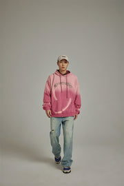 Gradient Color Front Pocket Hoodie