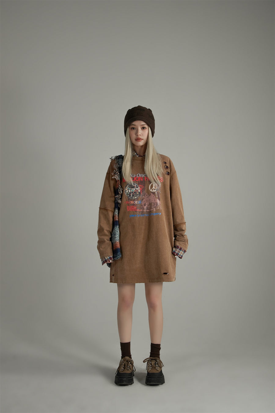 CHUU Million Hippies Sweatshirt Dress