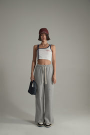 Side Slits Straight Jogger Pants