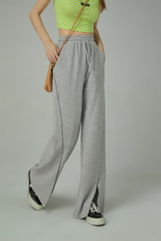 Front Slit Wide Jogger Pants