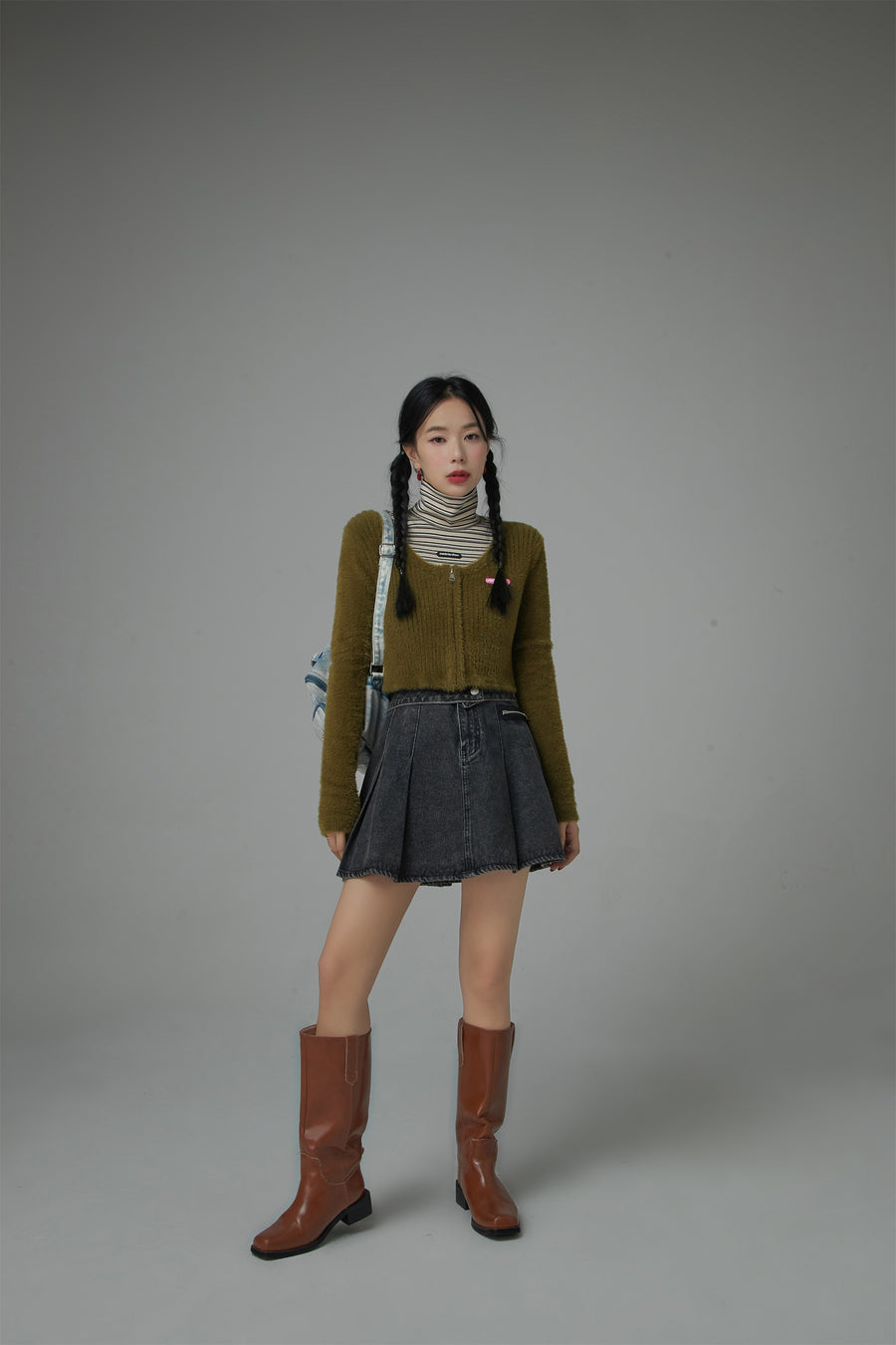 CHUU Serendipity Slim Cropped Cardigan