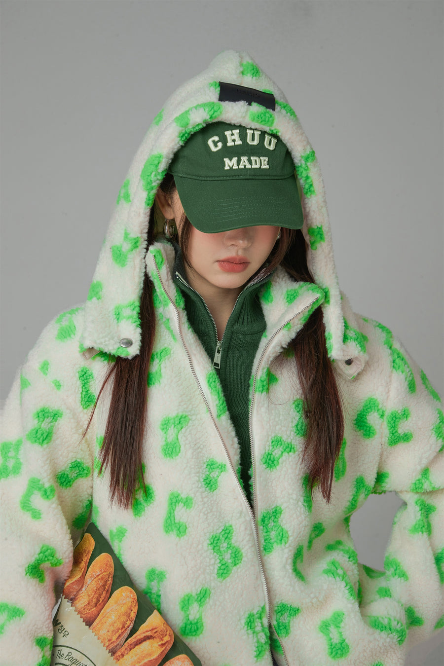 CHUU Fleece Zip-Up Hoodie Jacket