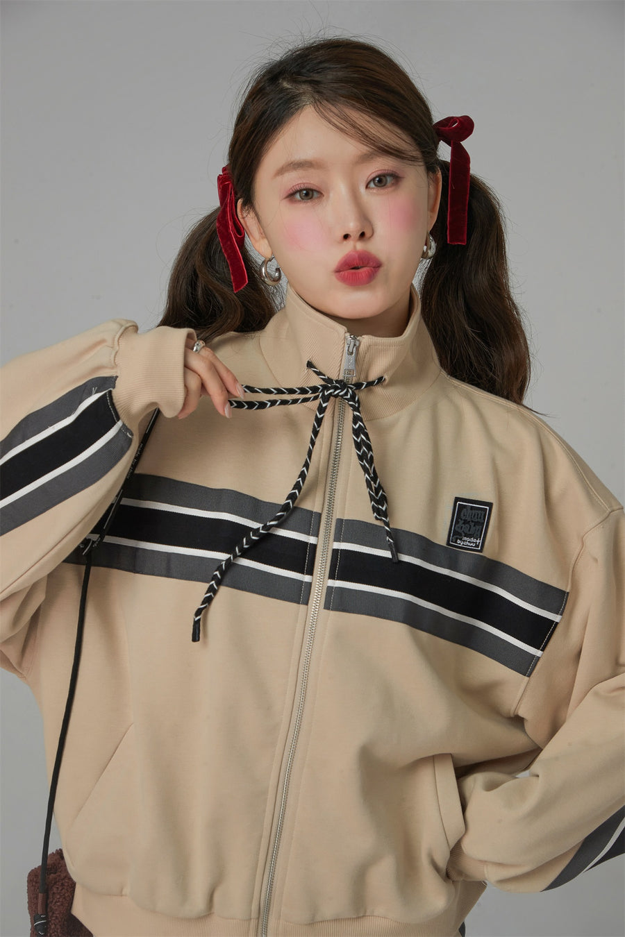 CHUU Through Time Zip-Up Loose-Fit Jacket