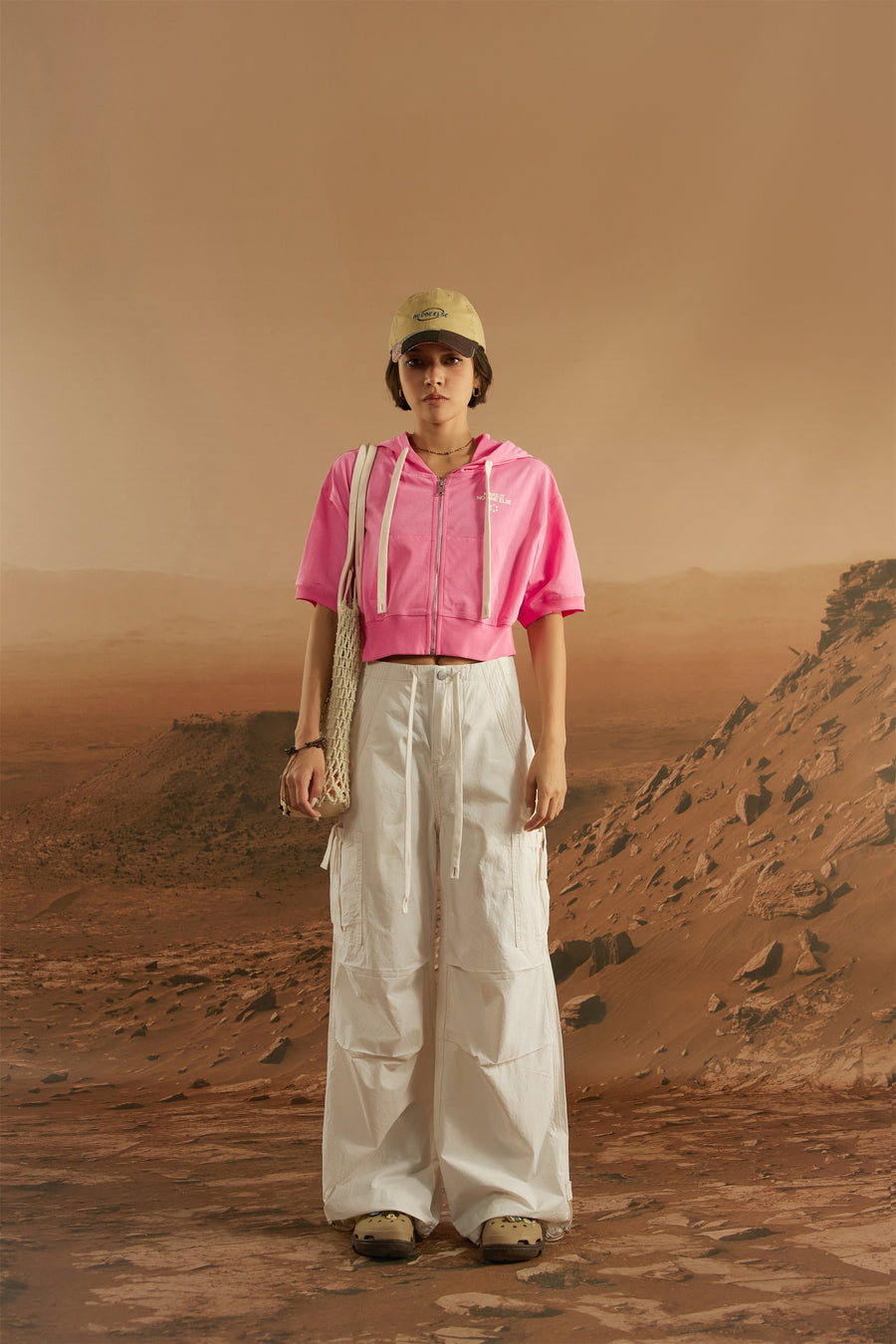 CHUU String Wide Cargo Pants