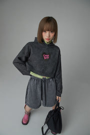 Chuu Baby Heart Crop Hoodie