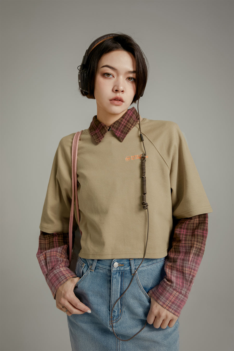 CHUU Raglan Cropped T-Shirt