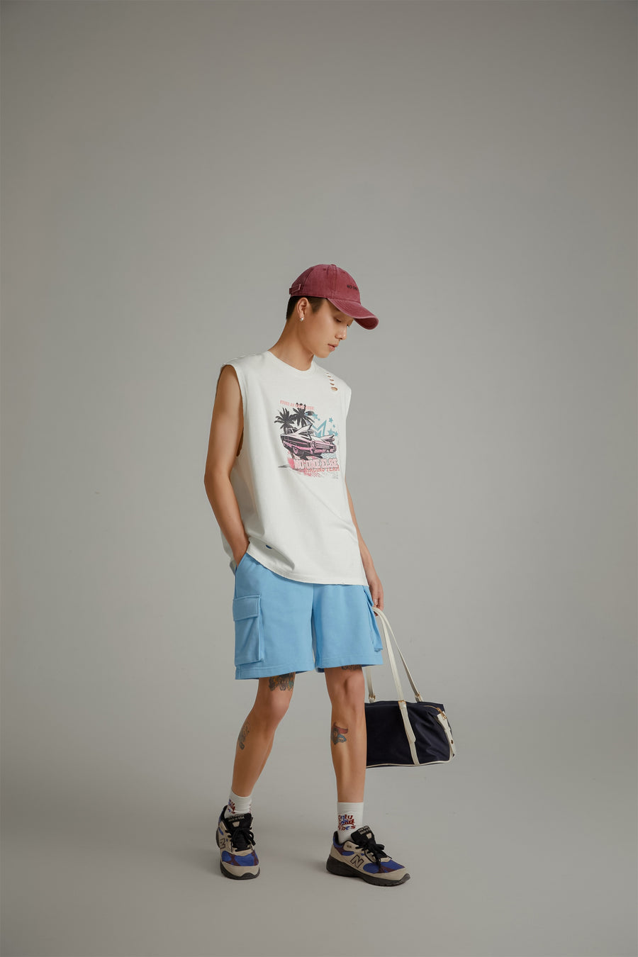 CHUU Side Pocket Wide Jogger Shorts