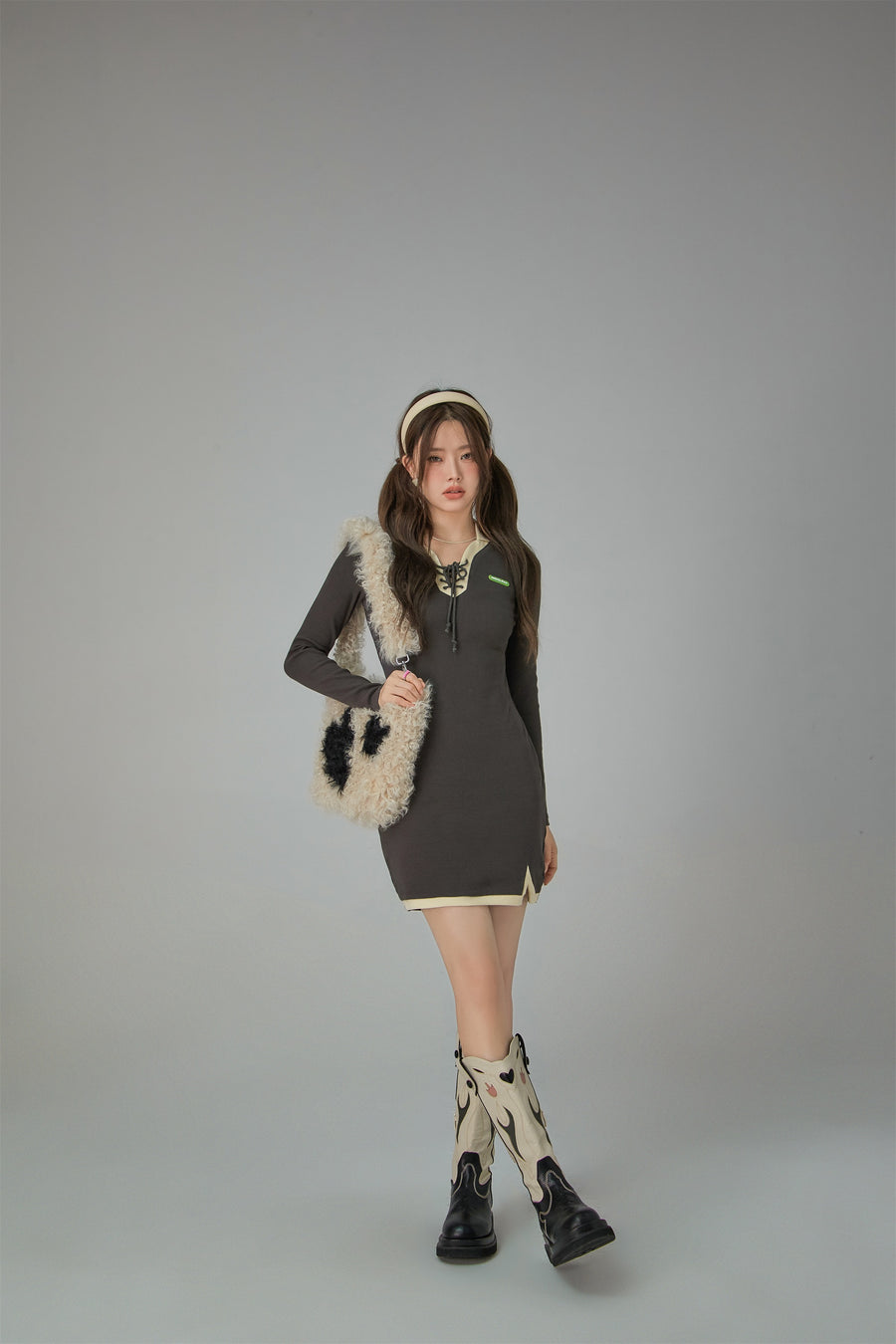 CHUU Runway String Knit Dress