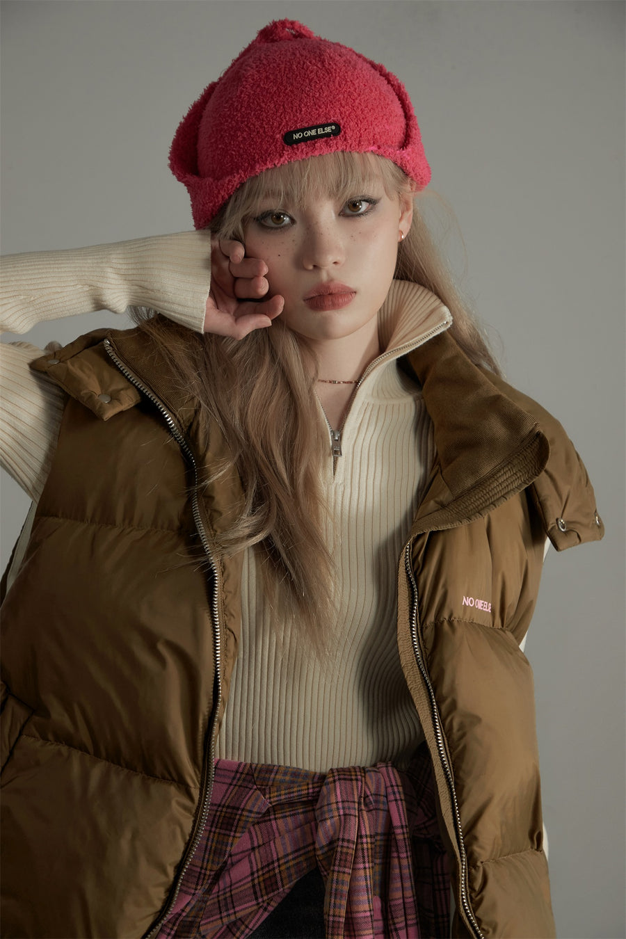 CHUU Oversize Duck Down Padded Vest