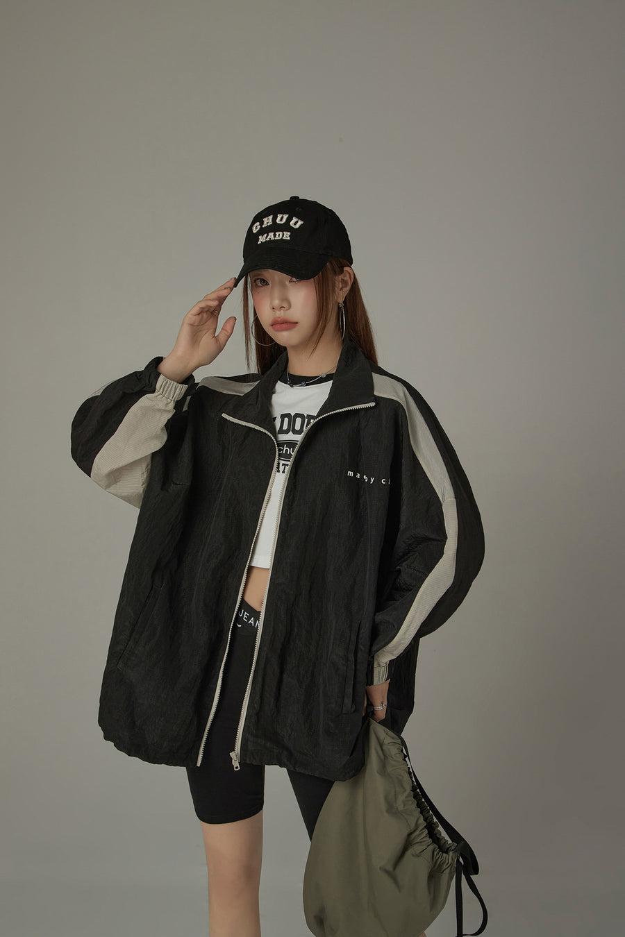 CHUU Color Matching Loose Fit Field Jacket