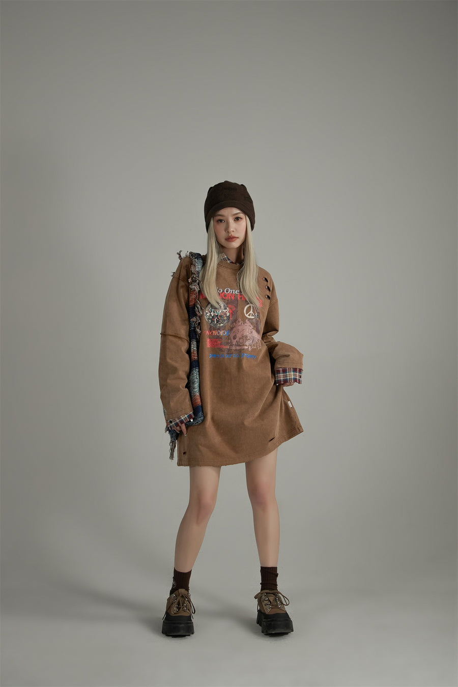 CHUU Million Hippies Sweatshirt Dress