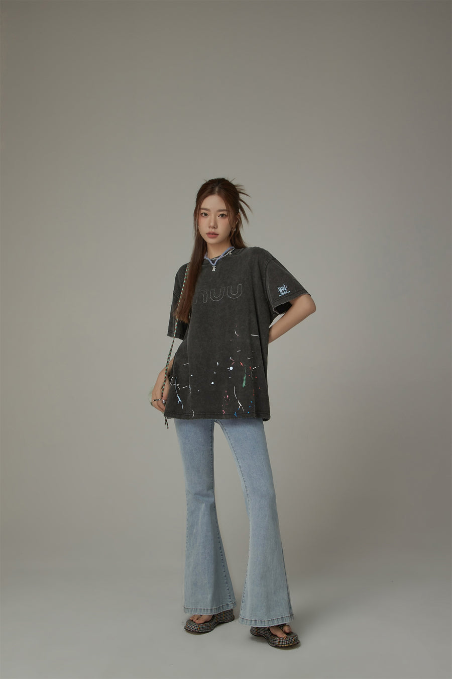 CHUU Chuu Logo Cotton Loose Fit T-Shirt