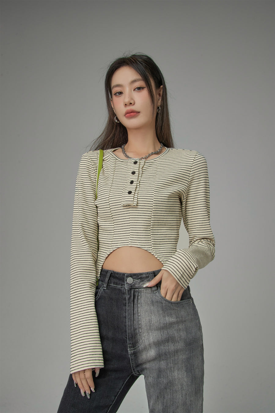 CHUU Keep It Real Stripes Top