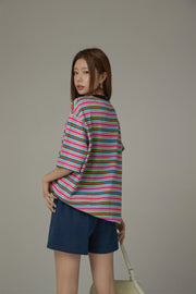 Star Striped Loose Fit T-Shirt