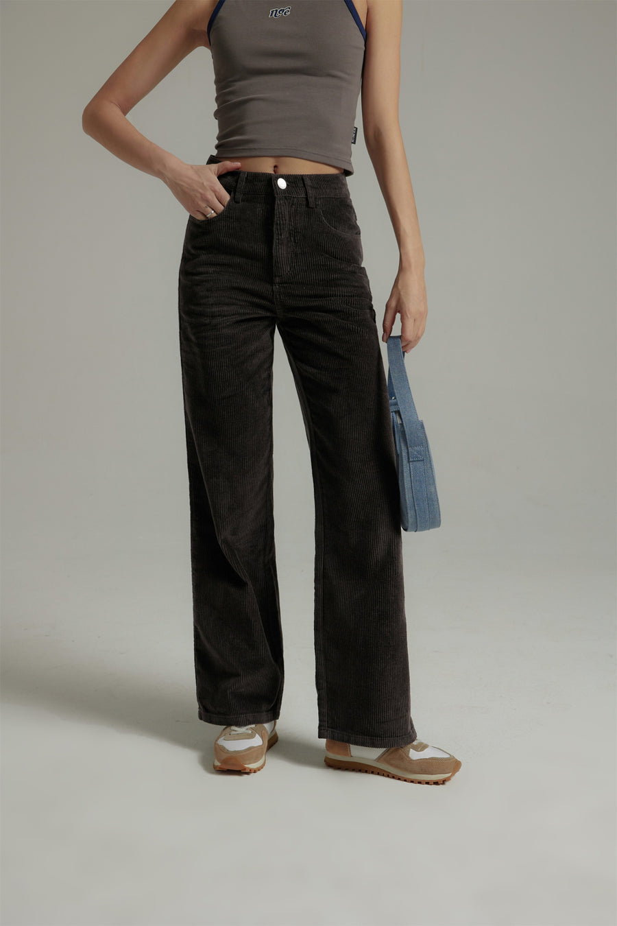 CHUU Neutral Corduroy Straight Pants