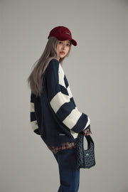 Stripe Loose Fit Knit Sweater