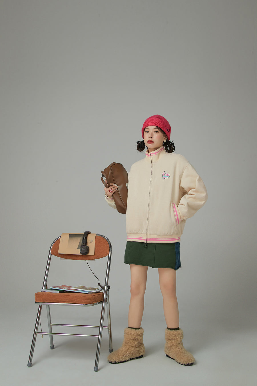 CHUU On To The Latest Cherry Embroidered Oversized Jacket