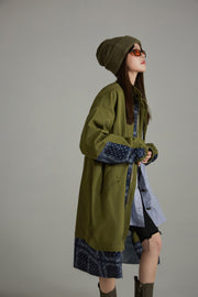 High Neck Loose Fit Trench Coat