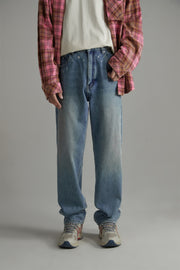 High-Waist Wide Straight Jeans