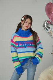 Loving You Two-Ways Stripe Knit Sweater