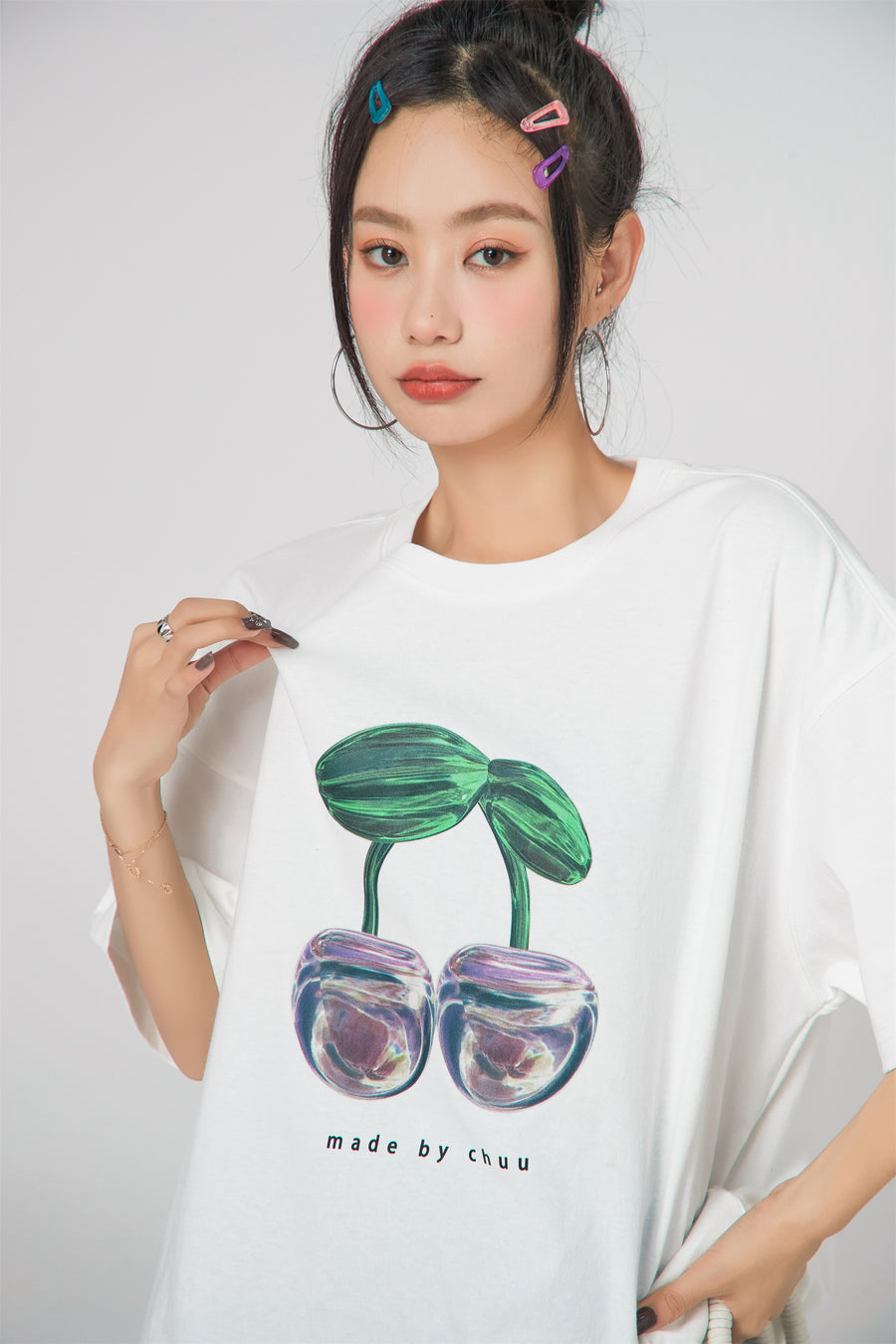 CHUU Cherry Logo Overfit T-Shirt