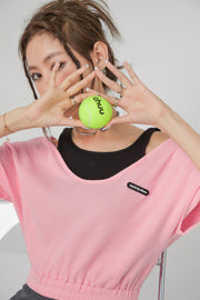 Two-Layer Crop Sport Top