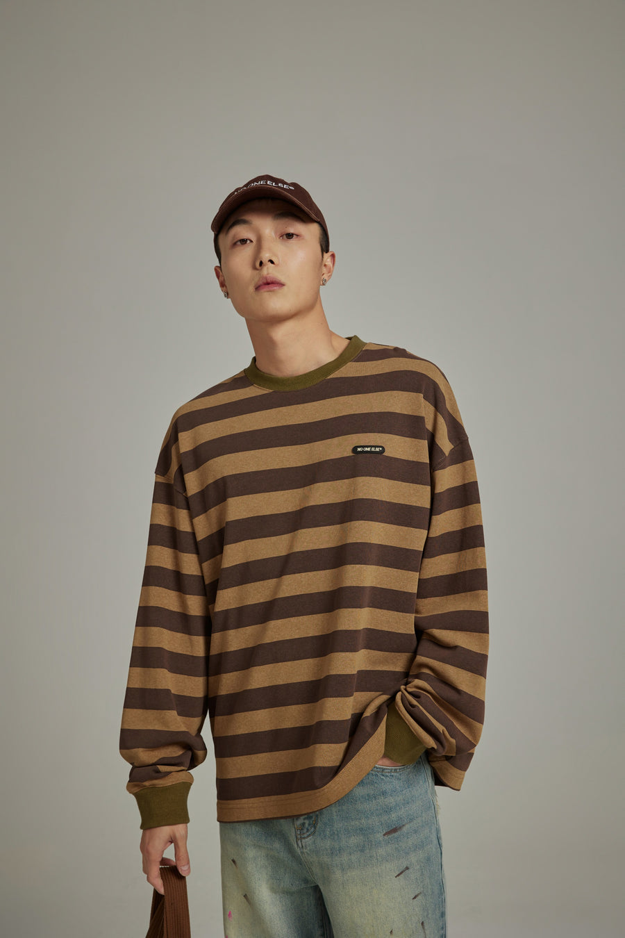 CHUU Stripe Color Sweatshirt