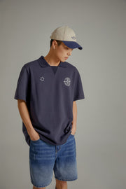 Star Circle Boxy Polo T-Shirt