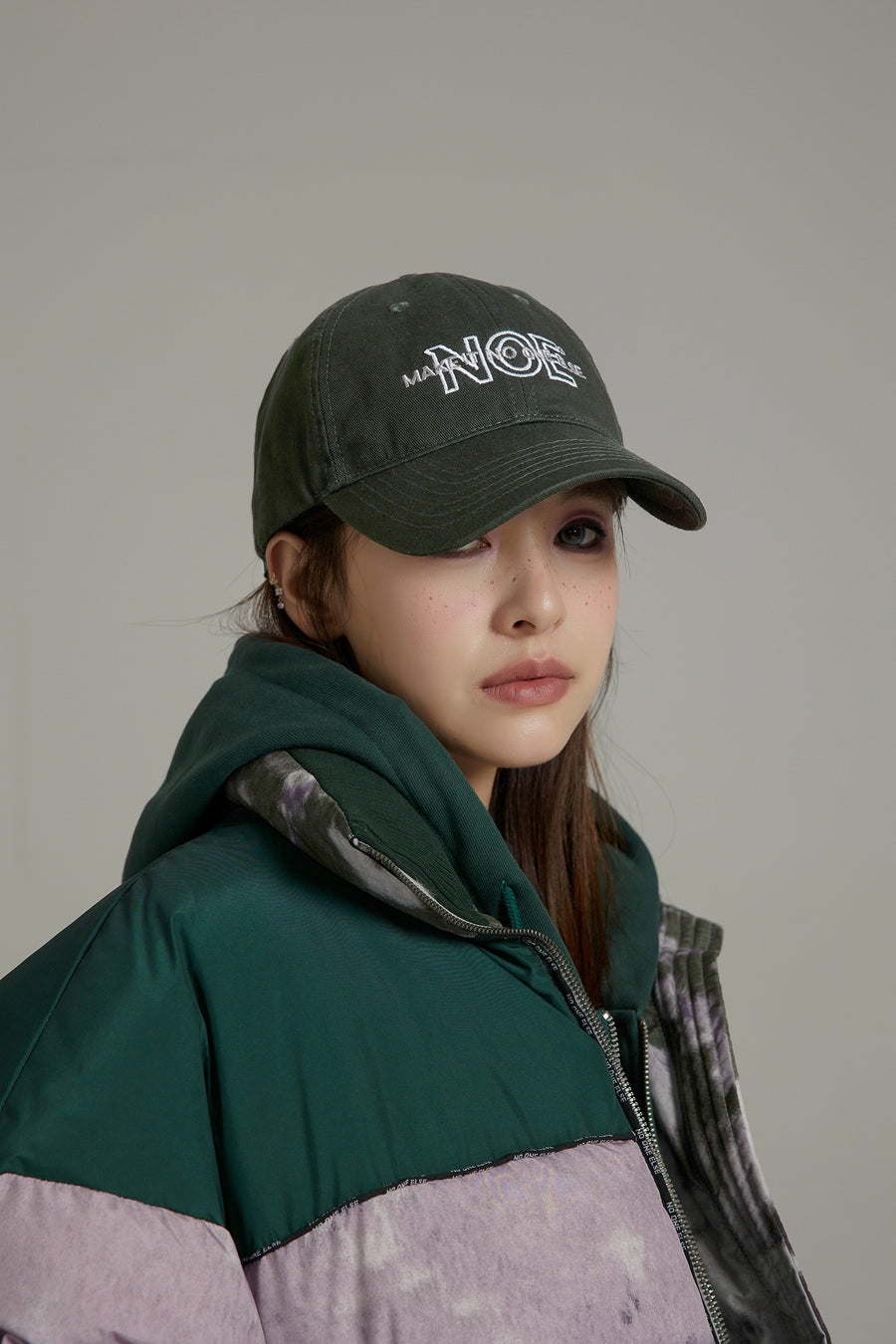 CHUU Noe Simple Embroidery Denim Hat