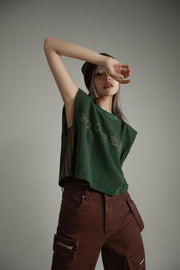 Noe Logo Crop Sleevless Top