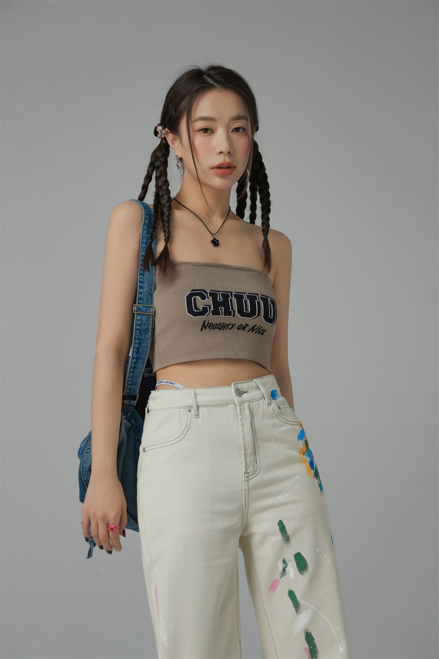 CHUU Chuu Naughty Or Nice Tube Top