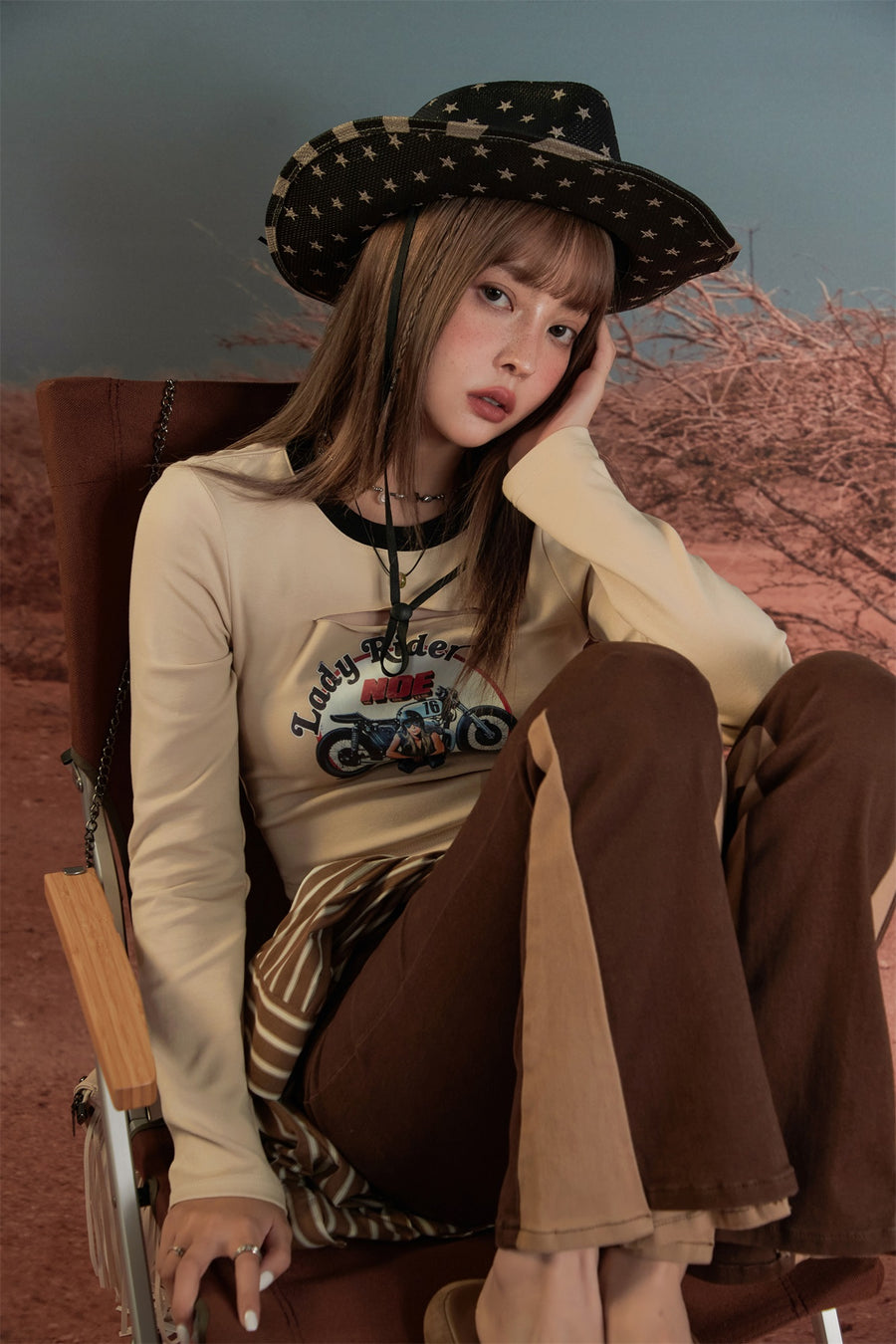 CHUU Lady Rider Crop Top