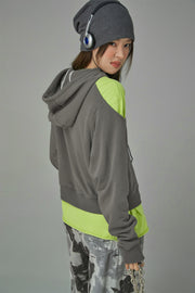 Cutout Shoulder Hoodie Sweatshirt