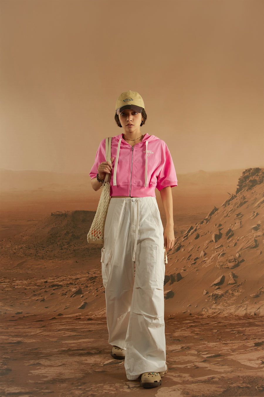 CHUU String Wide Cargo Pants