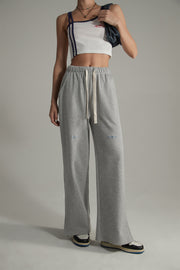 Side Slits Straight Jogger Pants