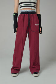 Wide-Leg Simple Jogger Pants