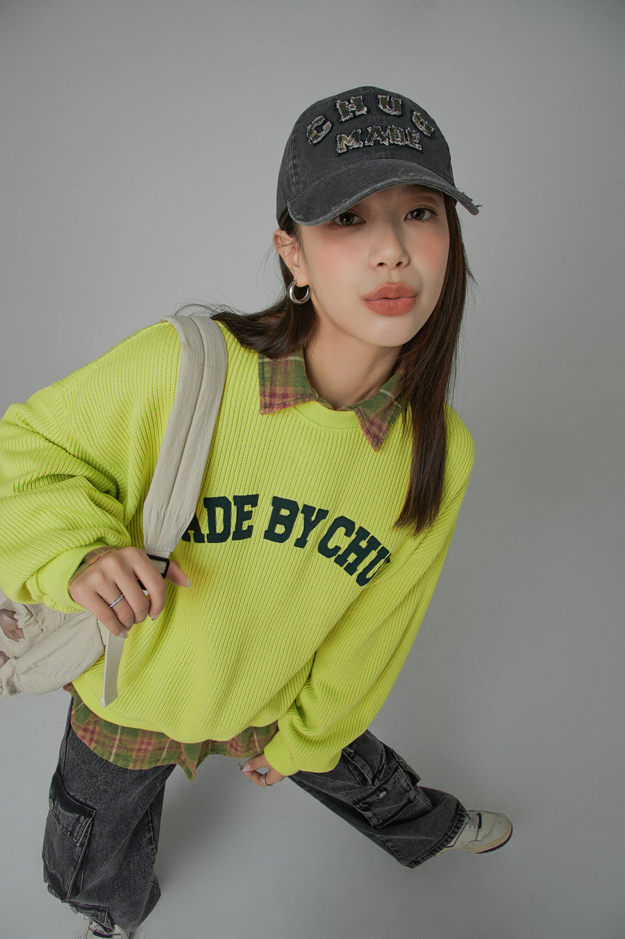 CHUU Made By Chuu When I See You Smile Loose Fit Sweatshirt