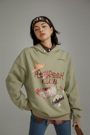 Mushroom Club Loose Fit Hoodie