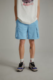 Side Pocket Wide Jogger Shorts