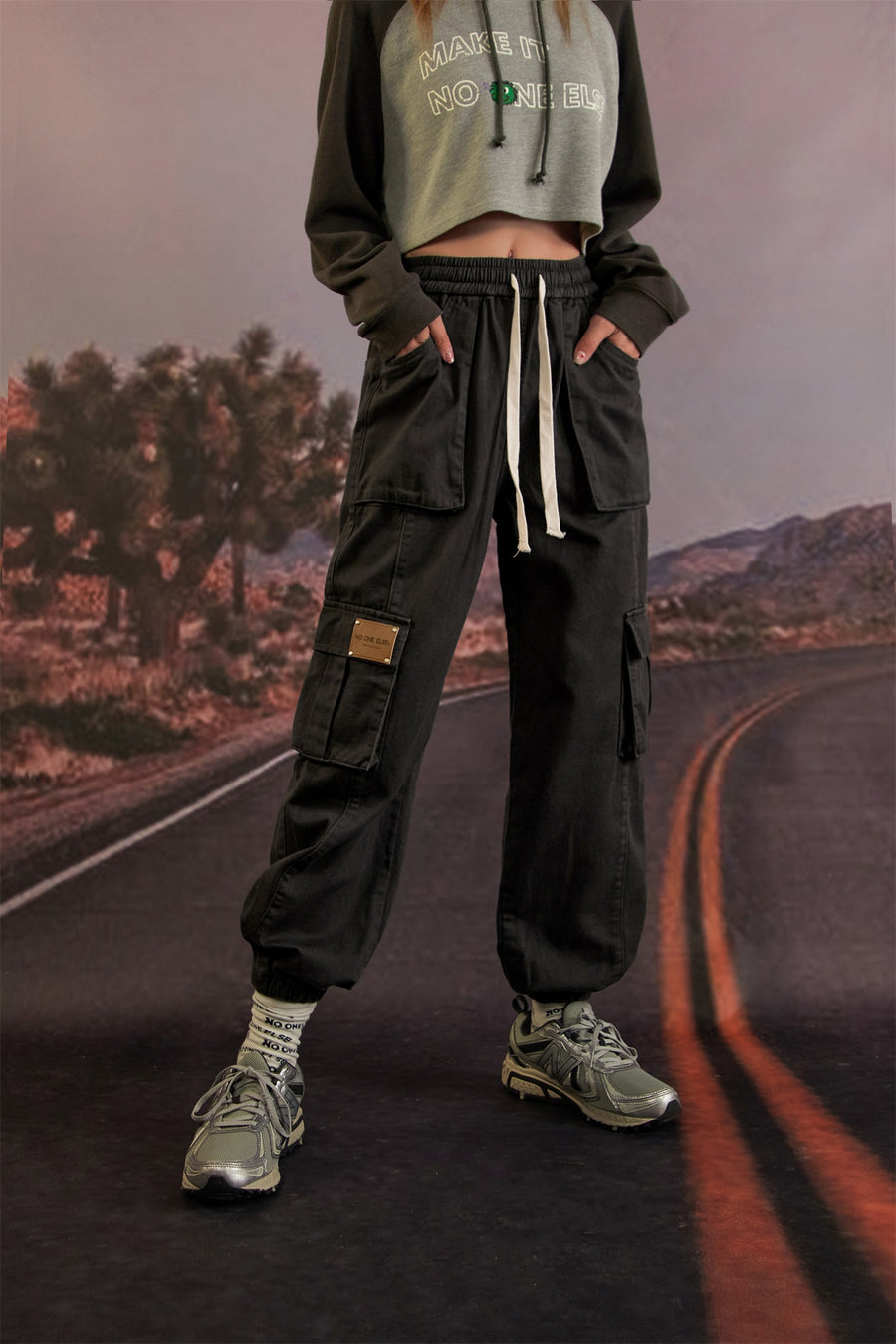 CHUU High Waist Jogger Casual Pants