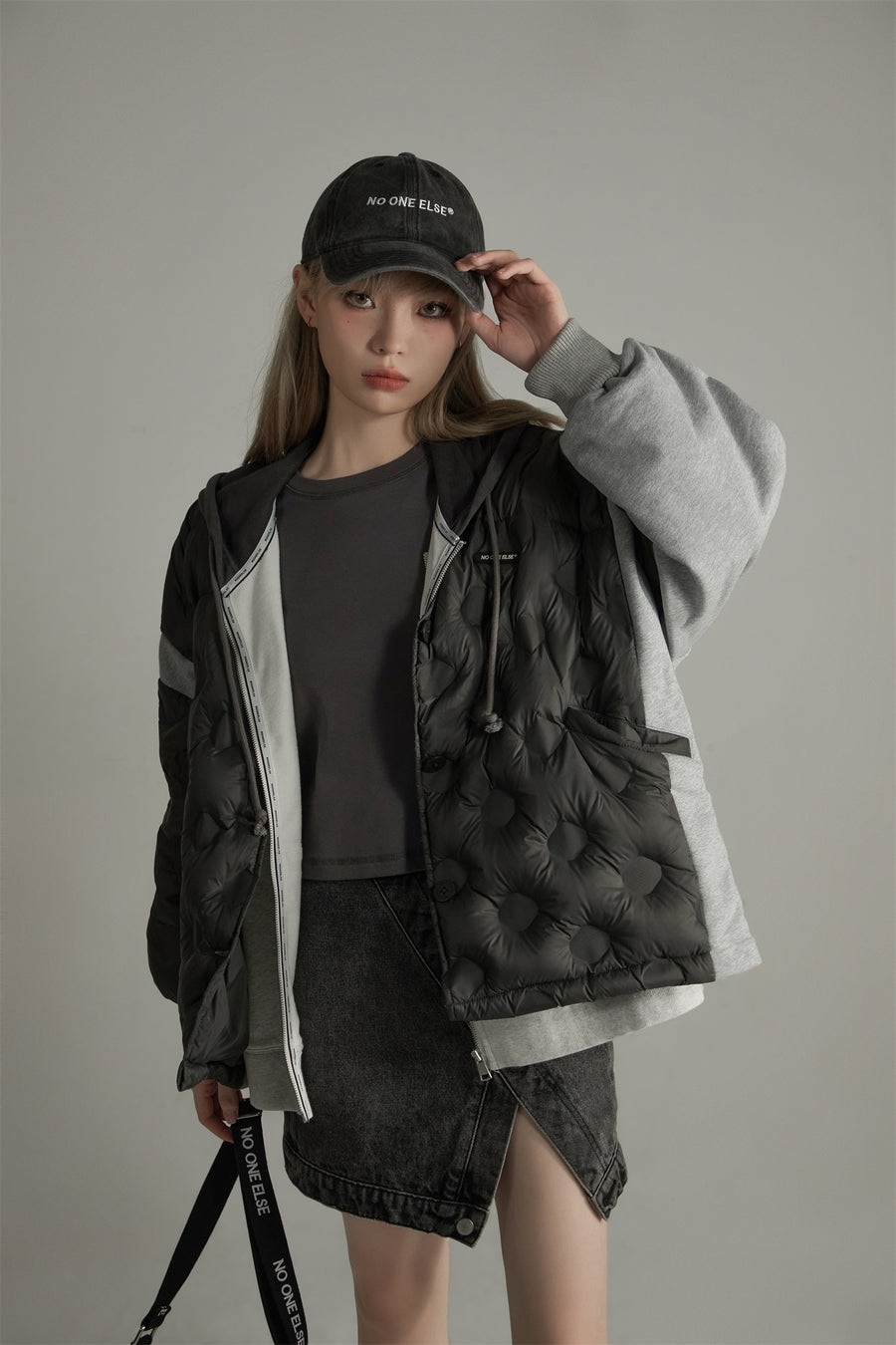 CHUU Loose Fit Quilting Padded Jacket